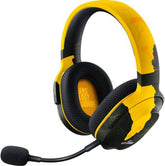Razer Barracuda X Wireless Gaming Headset – PUBG Edition, featuring Bluetooth 5.2 and Type-C wireless connectivity, detachable HyperClear cardioid unidirectional mic, Black/Yellow design.